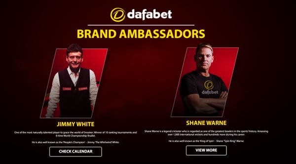 Brand Ambassador ของค่าย Dafabet 888 คือนักสนุ๊กเกอร์ชื่อดังของโลก